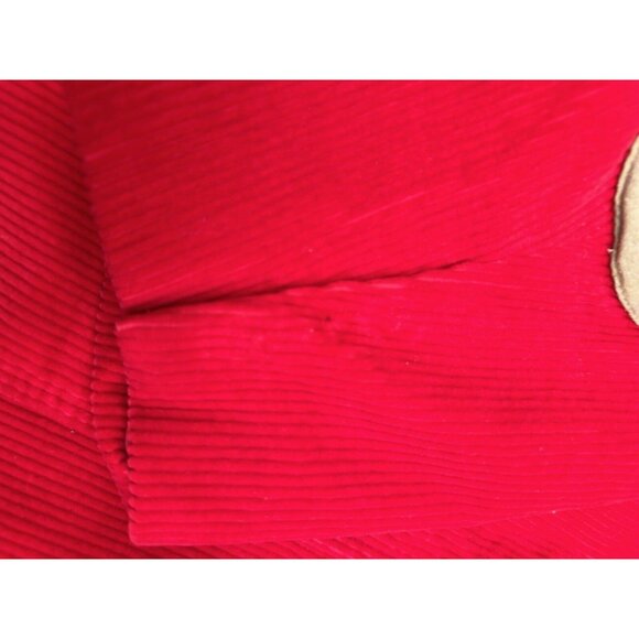 Vintage Red Corduroy Blazer With Beige Patch Sleeves, 2 Button, Size 44 - Picture 11 of 16